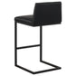 Vardon Genuine Leather Bar Stool Black (Set of 2)