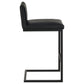 Vardon Genuine Leather Bar Stool Black (Set of 2)