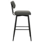 Levine Fabric Upholstered Swivel Bar Chair Grey (Set of 2)