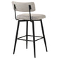 Levine Fabric Upholstered Swivel Bar Chair Cream (Set of 2)
