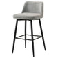 Mellor Fabric Upholstered Swivel Bar Chair Grey (Set of 2)
