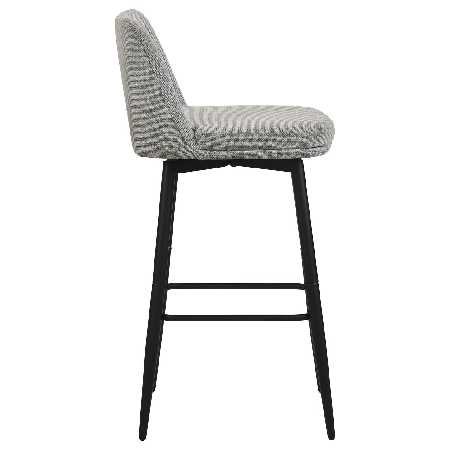 Mellor Fabric Upholstered Swivel Bar Chair Grey (Set of 2)