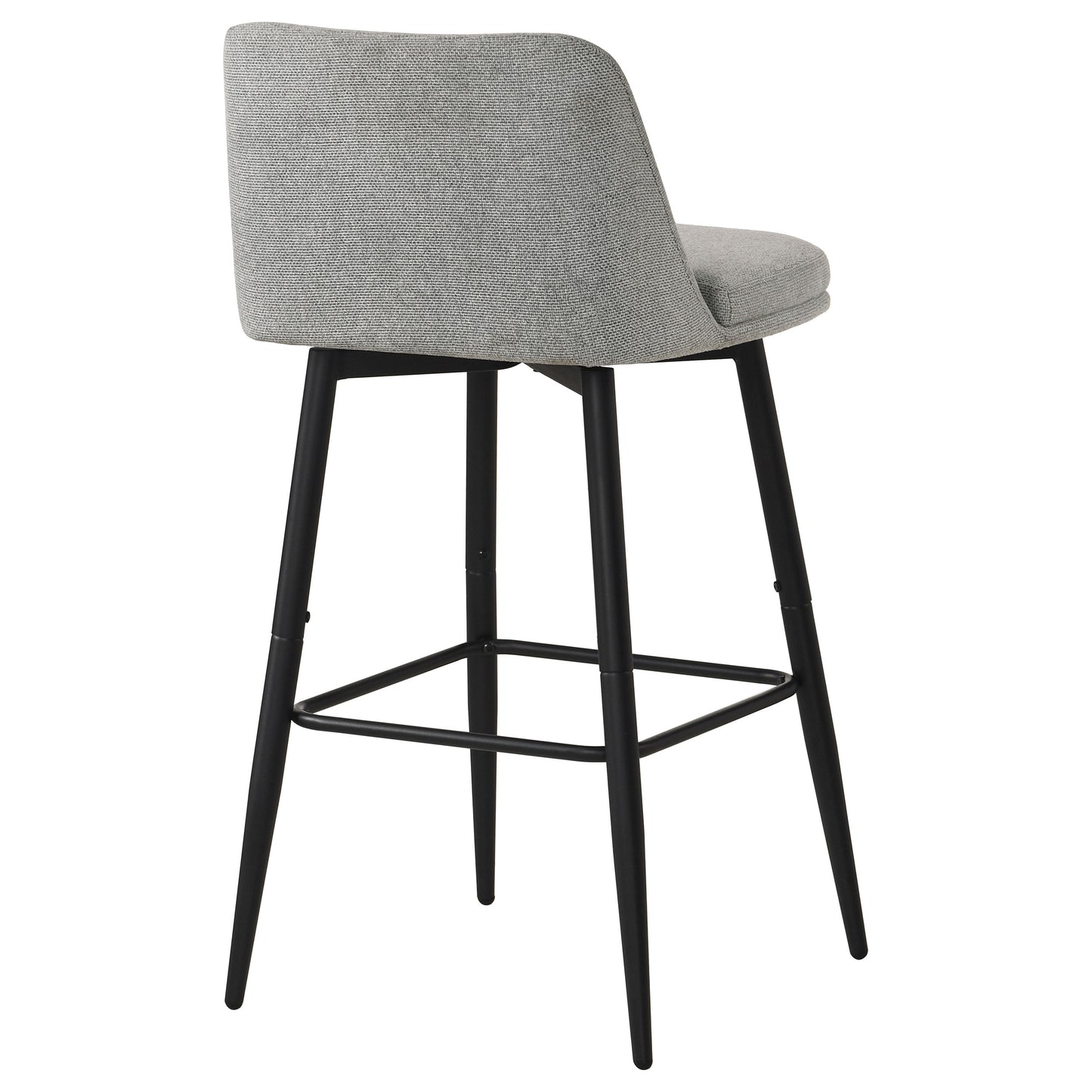 Mellor Fabric Upholstered Swivel Bar Chair Grey (Set of 2)
