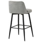 Mellor Fabric Upholstered Swivel Bar Chair Grey (Set of 2)