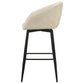 Rainer Fabric Upholstered Swivel Bar Chair Cream (Set of 2)