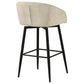Rainer Fabric Upholstered Swivel Bar Chair Cream (Set of 2)