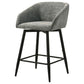 Rainer Fabric Upholstered Swivel Counter Height Chair Charcoal (Set of 2)