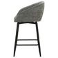 Rainer Fabric Upholstered Swivel Counter Height Chair Charcoal (Set of 2)