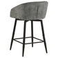 Rainer Fabric Upholstered Swivel Counter Height Chair Charcoal (Set of 2)