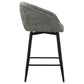 Rainer Fabric Upholstered Swivel Counter Height Chair Charcoal (Set of 2)