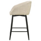 Rainer Fabric Upholstered Swivel Counter Height Chair Cream (Set of 2)