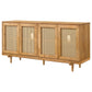 Fabra 4-door Dining Sideboard Storage Console Honey