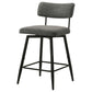 Levine Fabric Upholstered Swivel Counter Chair Grey (Set of 2)