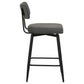 Levine Fabric Upholstered Swivel Counter Chair Grey (Set of 2)