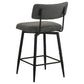 Levine Fabric Upholstered Swivel Counter Chair Grey (Set of 2)