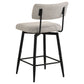 Levine Fabric Upholstered Swivel Counter Chair Cream (Set of 2)