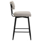 Levine Fabric Upholstered Swivel Counter Chair Cream (Set of 2)