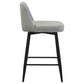 Mellor Fabric Upholstered Swivel Counter Chair Grey (Set of 2)