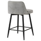 Mellor Fabric Upholstered Swivel Counter Chair Grey (Set of 2)