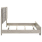 Farre Eastern King Upholstered Platform Panel Bed Washed Grey
