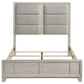 Farre Queen Upholstered Platform Panel Bed Washed Grey
