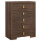 Etienne 5-piece Twin Bedroom Set Walnut