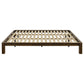 Gislen Eastern King Easy Assembly Wood Platform Bed Walnut