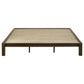 Gislen Eastern King Easy Assembly Wood Platform Bed Walnut