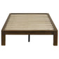 Gislen Twin Easy Assembly Wood Platform Bed Walnut