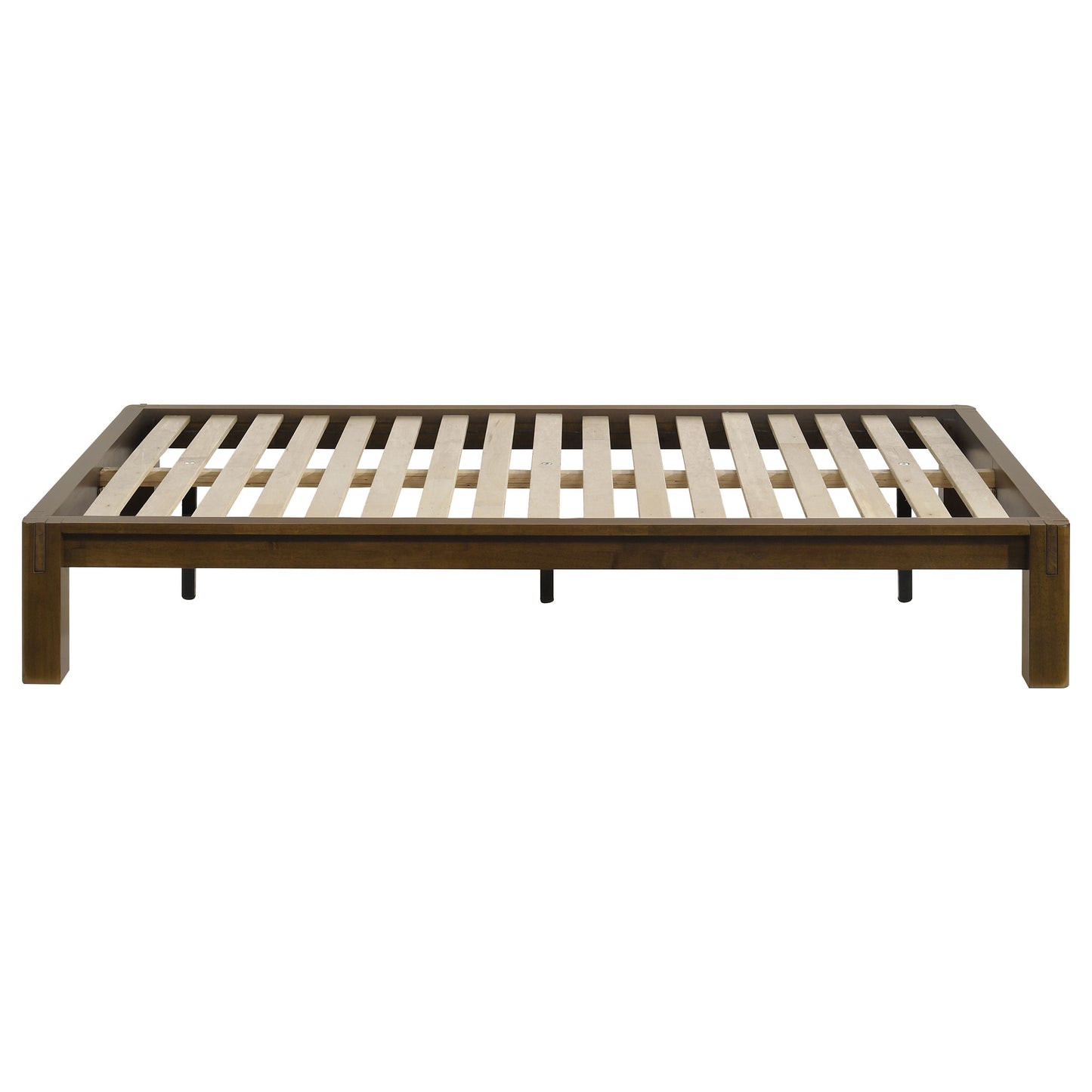 Gislen Twin Easy Assembly Wood Platform Bed Walnut
