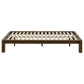Gislen Twin Easy Assembly Wood Platform Bed Walnut