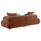 Byrne 105-inch Velvet Modular Bumper Sectional Sofa Rust