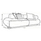 Byrne 105-inch Velvet Modular Bumper Sectional Sofa Rust