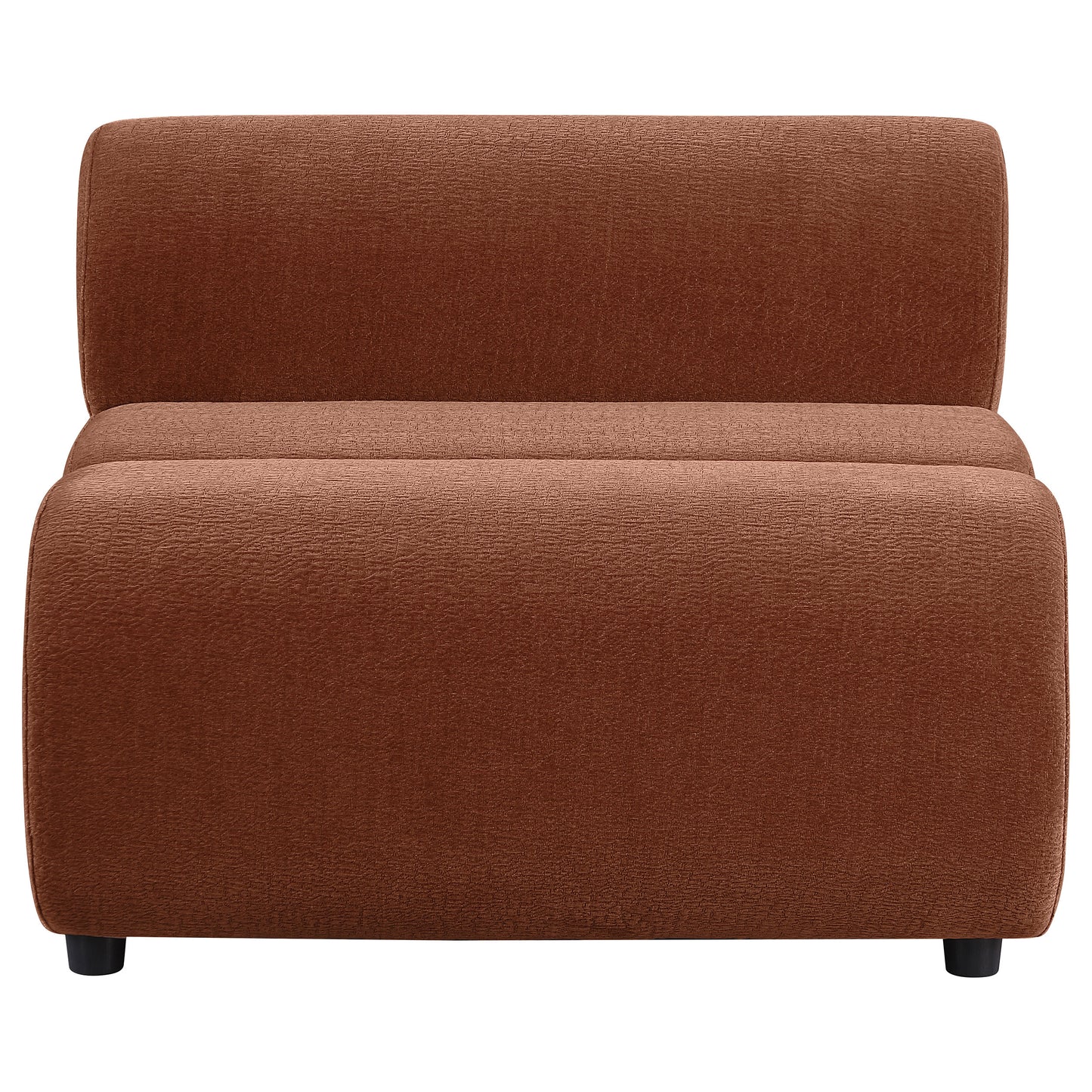 Byrne Velvet Upholstered Armless Chair Rust