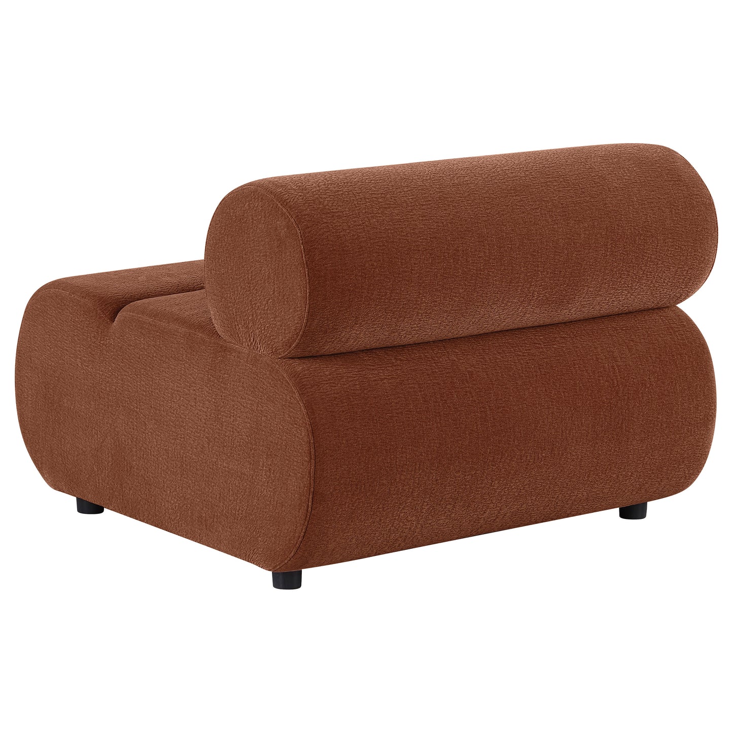 Byrne Velvet Upholstered Armless Chair Rust