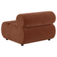 Byrne Velvet Upholstered Armless Chair Rust