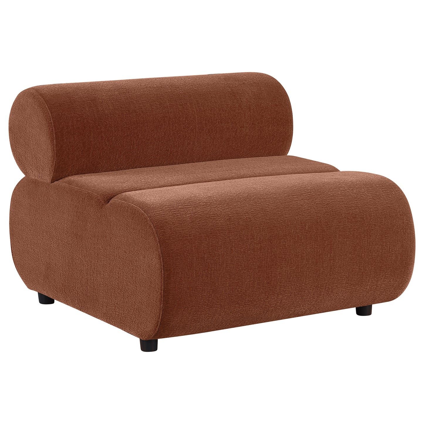 Byrne Velvet Upholstered Armless Chair Rust