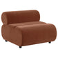 Byrne Velvet Upholstered Armless Chair Rust