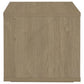 Ingram Square End Table with Drawer and Open Shelf Latte