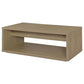Ingram 2-Drawer Rectangular Coffee Table with Open Shelf Latte
