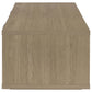 Ingram 2-Drawer Rectangular Coffee Table with Open Shelf Latte