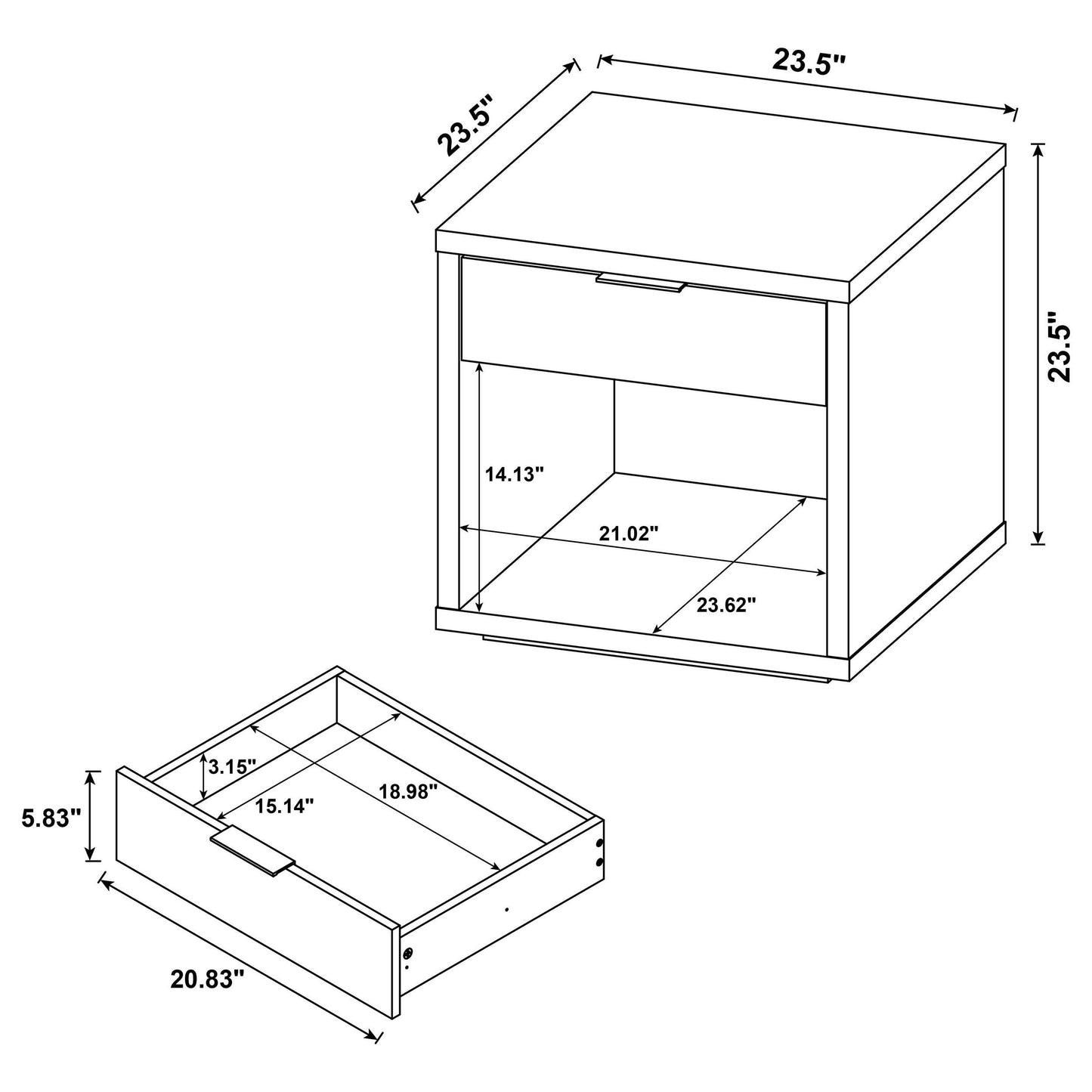 Ingram 3-Piece Coffee and End Table Set with Storage Latte