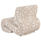 Eimer Geometric Jacquard Accent Chair Camel