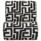 Eimer Geometric Jacquard Accent Chair Black