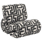 Eimer Geometric Jacquard Accent Chair Black