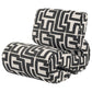 Eimer Geometric Jacquard Accent Chair Black