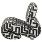 Eimer Geometric Jacquard Accent Chair Black