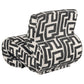Eimer Geometric Jacquard Accent Chair Black