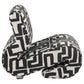 Eimer Geometric Jacquard Accent Chair Black