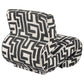 Eimer Geometric Jacquard Accent Chair Black